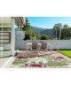 GARDEN Tapis Moderne 123x180cm Ivoire & Vert