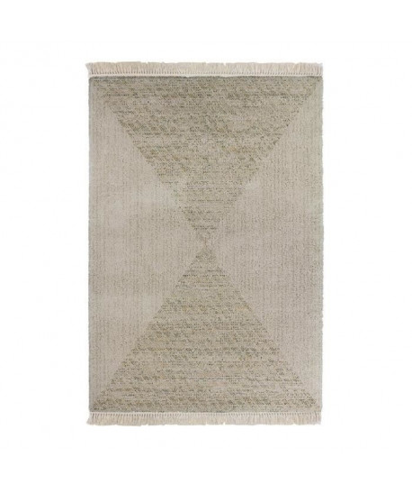 KENSINGTON Tapis laineux 160x230cm Beige & Ocre Croisé