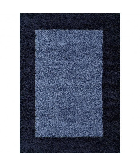 LIFE Tapis de salon Shaggy 120x170 cm bleu nuit