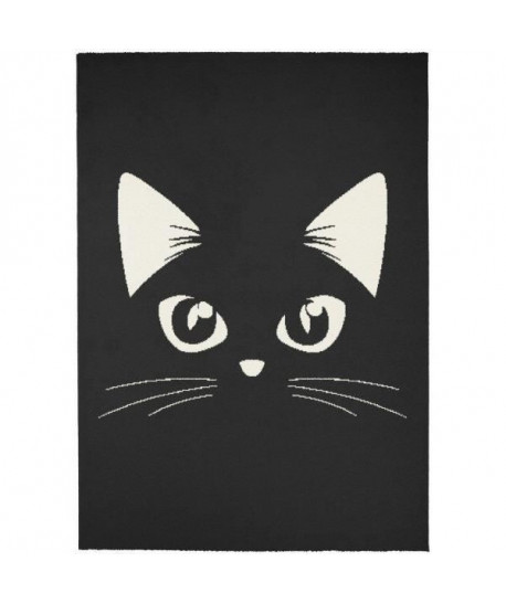 CAT Tapis pour enfant style contemporain 100% polypropylene  120x170 cm  Noir et blanc