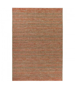 MANDARIN Tapis 160x230cm Mink & Rouge Rayure