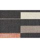 MANDARIN Tapis 160x230cm Noir & Rouge Rayure