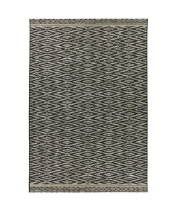 MANDARIN Tapis 160x230cm Noir & Gris Rayure