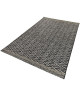 MANDARIN Tapis 160x230cm Noir & Gris Rayure