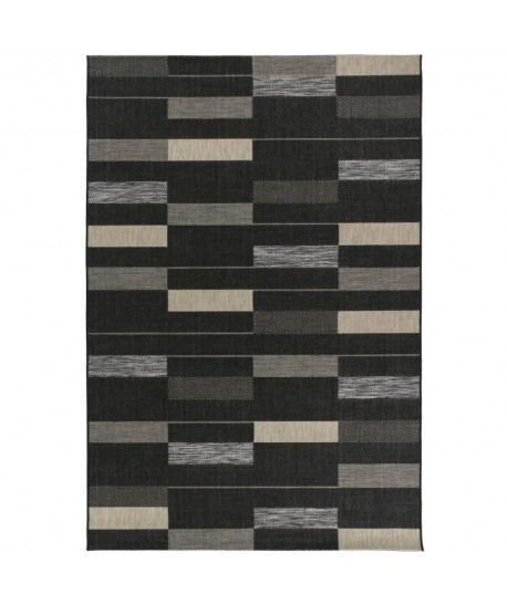 MANDARIN Tapis 160x230cm Noir & Anthracite