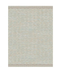 MANDARIN Tapis 160x230cm Laine & Bleu glacier Rayure