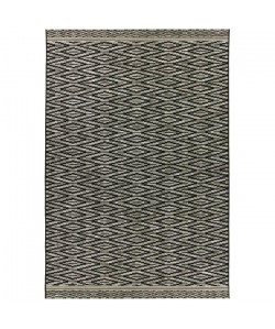 MANDARIN Tapis 120x170cm Noir & Gris Rayure