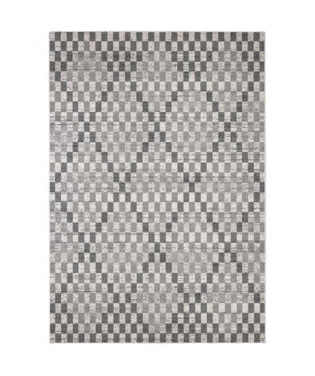 MADRID Tapis style contemporain 160X230 cm Blanc / Gris