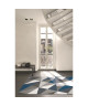 MADRID Tapis style contemporain 160X230 cm Argent / Bleu