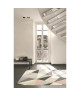 MADRID Tapis style contemporain 160X230 cm Blanc / Rose