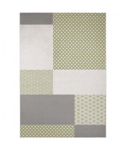 MADRID Tapis style contemporain 160X230 cm Blanc / Vert