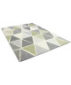 MADRID Tapis style contemporain 160X230 cm Blanc / Vert