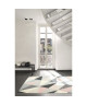 MADRID Tapis style contemporain 120X170 cm Blanc / Rose