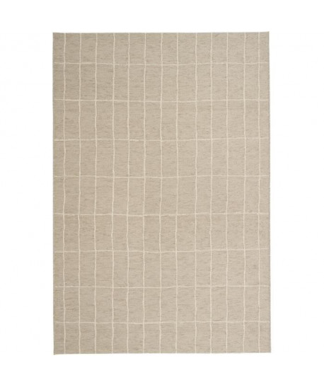 ROSEGARDEN Tapis aspect luxueux chenille  Intérieur et extérieur  160X230 cm  Laine / Sable