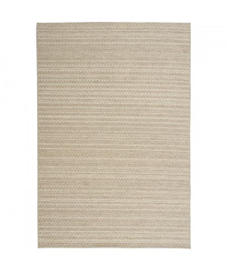 ROSEGARDEN Tapis aspect luxueux chenille  Intérieur et extérieur  160X230 cm  Laine / Sable