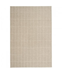 ROSEGARDEN Tapis aspect luxueux chenille  Intérieur et extérieur  120X170 cm  Laine / Sable