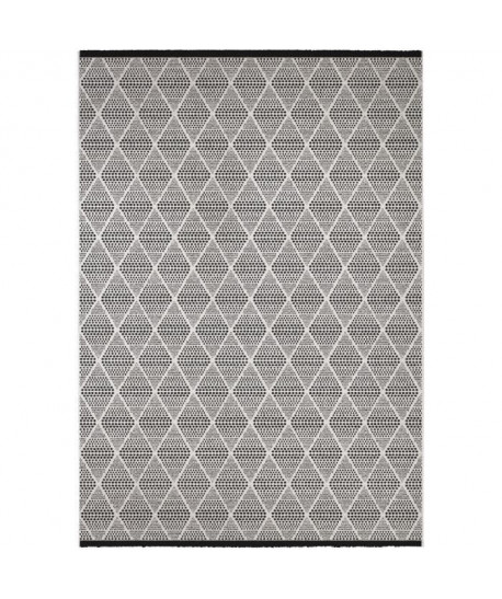 MADRID Tapis style contemporain 160X230 cm Blanc / Noir