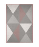 MADRID Tapis contemporain  160X230 cm  Charisma rose / Aspen Argent