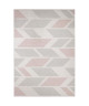 MADRID Tapis style contemporain 160X230 cm Blanc / Rose