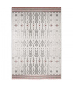 MADRID Tapis style contemporain 160X230 cm Blanc / Rose