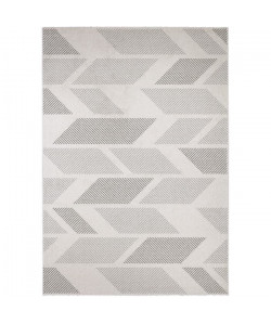 MADRID Tapis style contemporain 160X230 cm Blanc / Gris