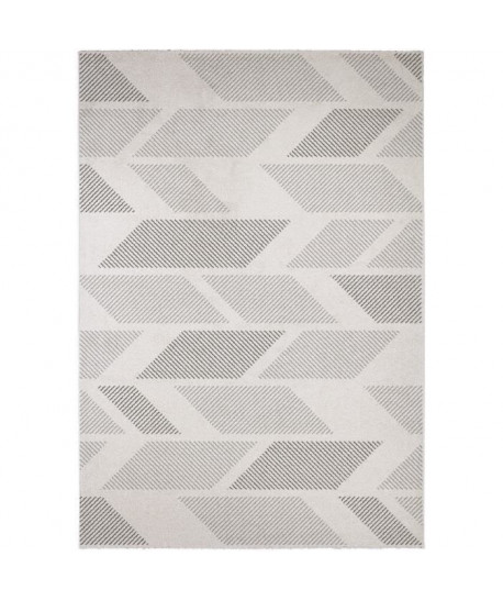 MADRID Tapis style contemporain 160X230 cm Blanc / Gris