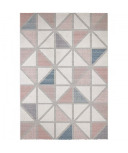 MADRID Tapis contemporain  160X230 cm  Papier Blanc / Charisma rose