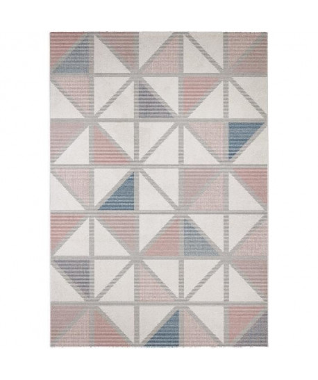 MADRID Tapis contemporain  160X230 cm  Papier Blanc / Charisma rose