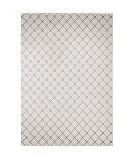 MADRID Tapis style contemporain 160X230 cm Blanc / Gris