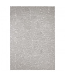 MADRID Tapis style contemporain 160X230 cm Blanc / Argent