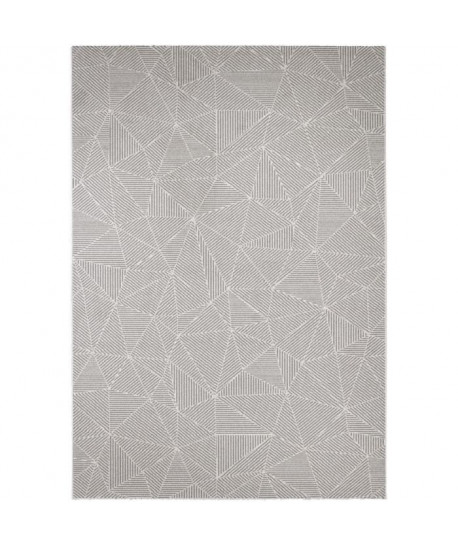 MADRID Tapis style contemporain 160X230 cm Blanc / Argent