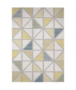 MADRID Tapis contemporain  160X230 cm  Papier Blanc / Jaune