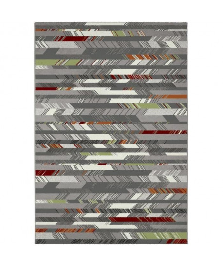 MADRID Tapis style contemporain 120X170 cm Argent