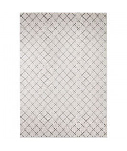 MADRID Tapis style contemporain 120X170 cm Blanc / Gris