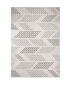 MADRID Tapis style contemporain 120X170 cm Blanc / Gris