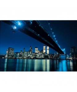 Affiche papier   Brooklyn Bridge at Night   Silberman   60x80 cm