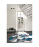 MADRID Tapis style contemporain 120X170 cm Argent / Bleu