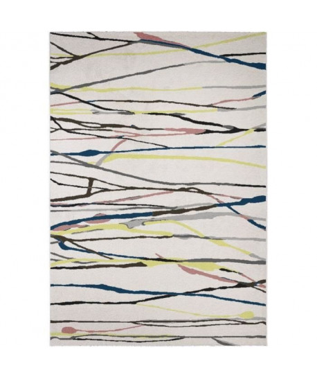 MADRID Tapis style contemporain 120X170 cm Blanc