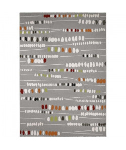 MADRID Tapis style contemporain 120X170 cm Argent