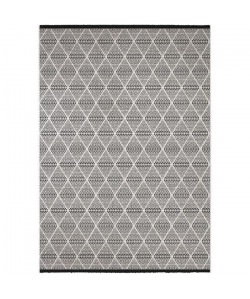 MADRID Tapis style contemporain 120X170 cm Blanc / Noir