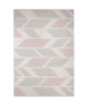 MADRID Tapis style contemporain 120X170 cm Blanc / Rose