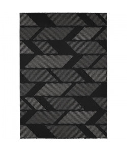 MADRID Tapis style contemporain 120X170 cm Noir / Blanc