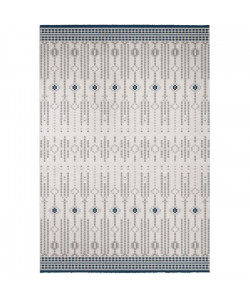 MADRID Tapis style contemporain 120X170 cm Blanc / Bleu