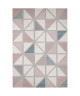 MADRID Tapis contemporain  120X170 cm  Papier Blanc / Charisma rose