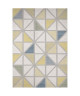 MADRID Tapis contemporain  120X170 cm  Papier Blanc / Jaune