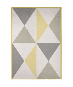 MADRID Tapis contemporain  120X170 cm  Papier Blanc / Jaune