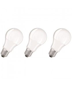 OSRAM Lot de 3 Ampoules LED E27 standard dépolie 9,5 W équivalent a 60 W blanc froid