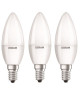 OSRAM Lot de 3 Ampoules LED E14 flamme dépolie 5 W équivalent a 40 W blanc froid