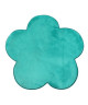 FLANELLE Tapis Flower 90x90 cm Turquoise