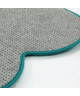 FLANELLE Tapis Flower 90x90 cm Turquoise